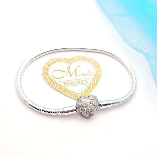 Bracciale cuore argentato